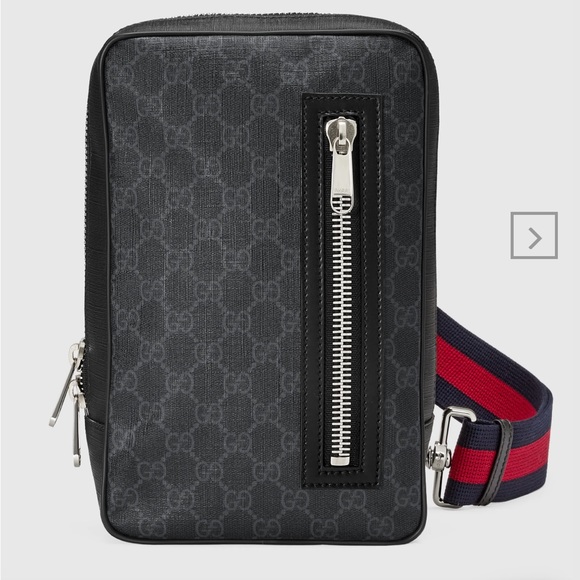 100% AUTHENTIC GUCCI BLACK SLING BACKPACK - Picture 4 of 7